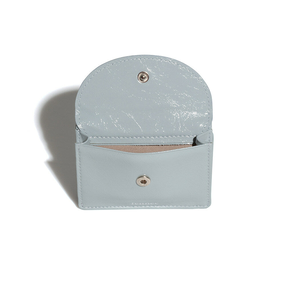 CRINKLE HALFMOON MINI WALLET (MID GREY)