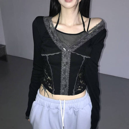 KR ROSE LACE TOP (4 COLORS)