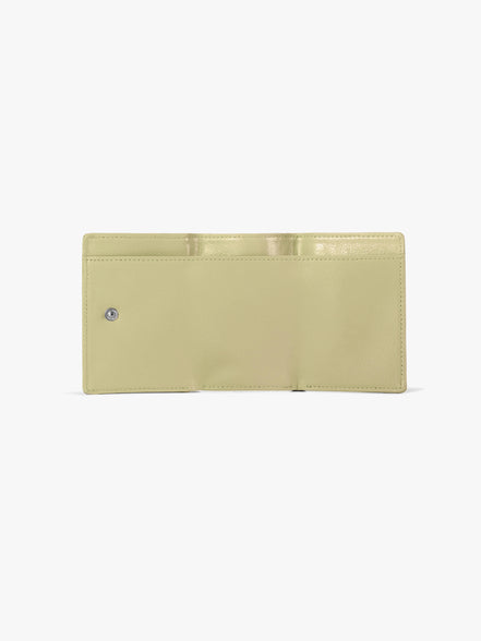 CRINKLE TRIANGLE TRIPLE WALLET (SOFT OLIVE)