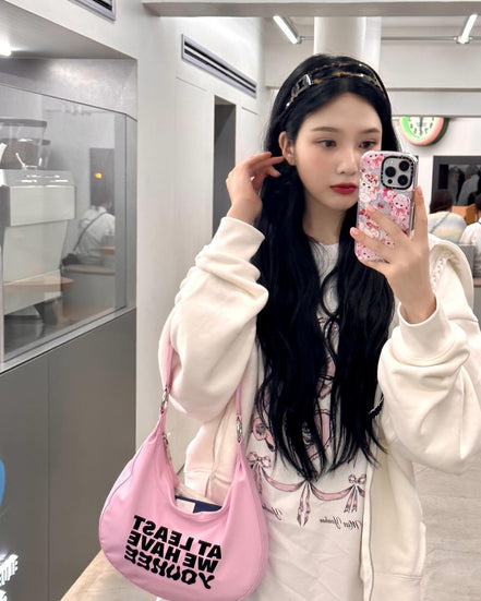 YOUHEE - RIBBON GRAPHIC T-SHIRTS (WHITE) [JOY同款]