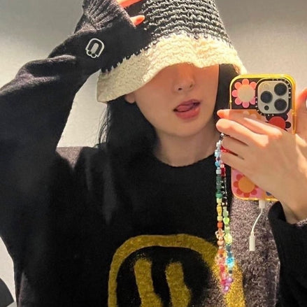 NICEGHOSTCLUB- SUMMER KNIT BUCKET HAT (BLACK)