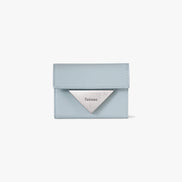 CRINKLE TRIANGLE DOCO WALLET (HAZE BLUE)