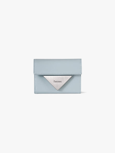 CRINKLE TRIANGLE DOCO WALLET (HAZE BLUE)
