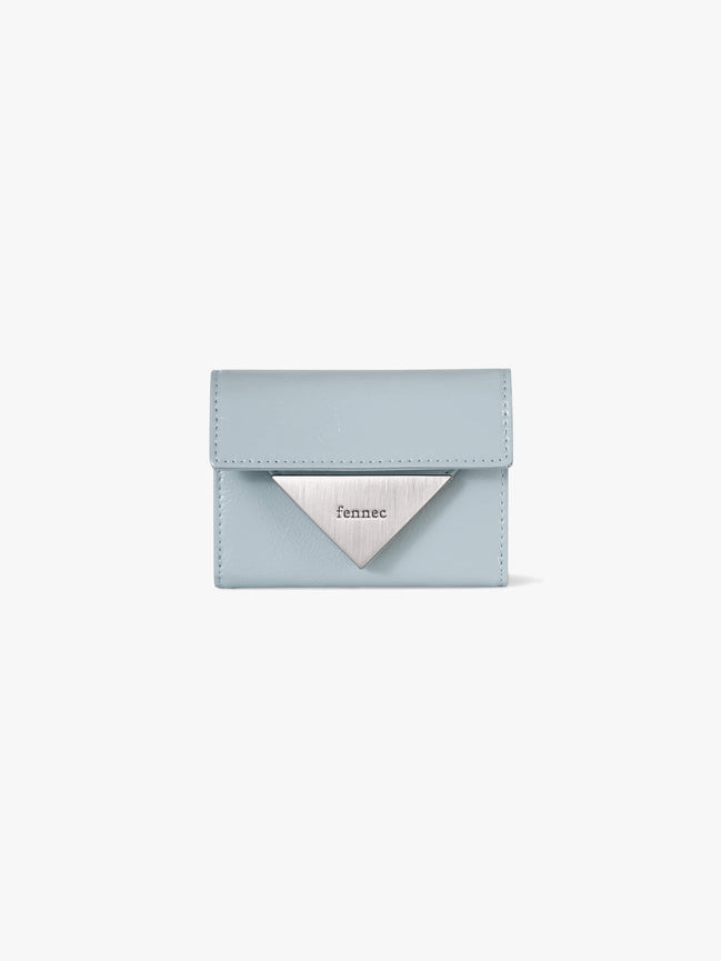 CRINKLE TRIANGLE DOCO WALLET (HAZE BLUE)