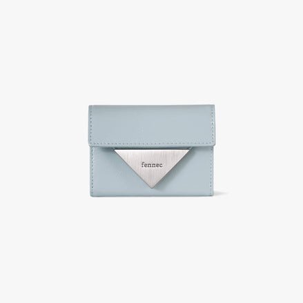 CRINKLE TRIANGLE DOCO WALLET (HAZE BLUE)