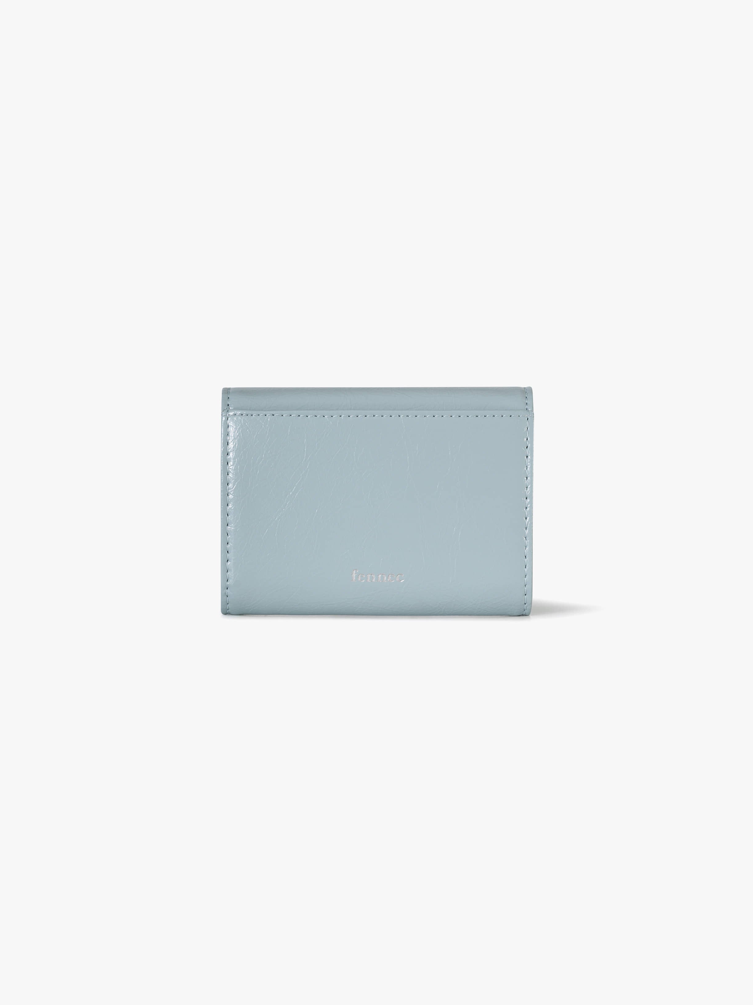 CRINKLE TRIANGLE DOCO WALLET (HAZE BLUE)