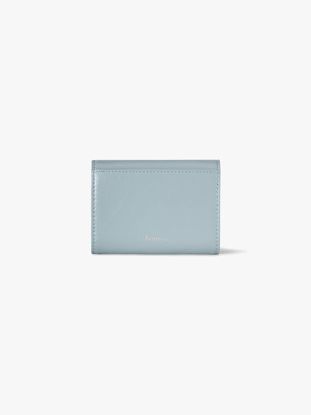 CRINKLE TRIANGLE DOCO WALLET (HAZE BLUE)