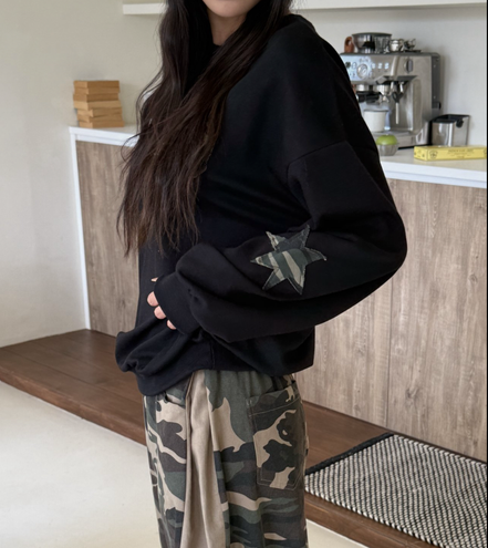KR CAMO AFTER SWEATSHIRT (BLACK)