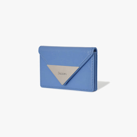 CRINKLE TRIANGLE ACCORDION POCKET (STEEL BLUE)