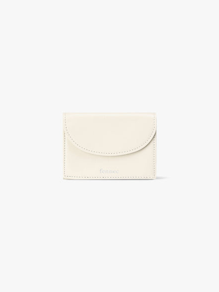 CRINKLE HALFMOON MINI WALLET (VANILLA)
