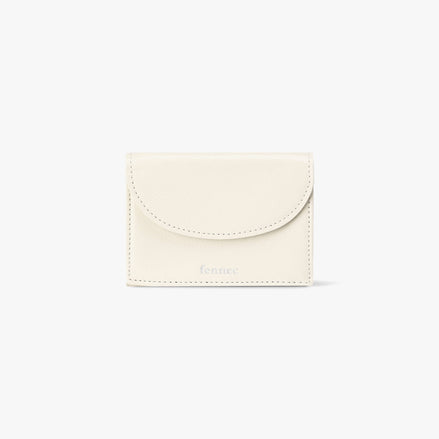 CRINKLE HALFMOON MINI WALLET (VANILLA)