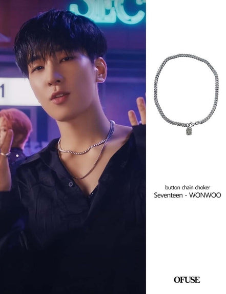 [WONWOO同款] OFUSE - button chain choker