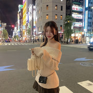 KR STAIGHT OFF SHOULDER KNIT
