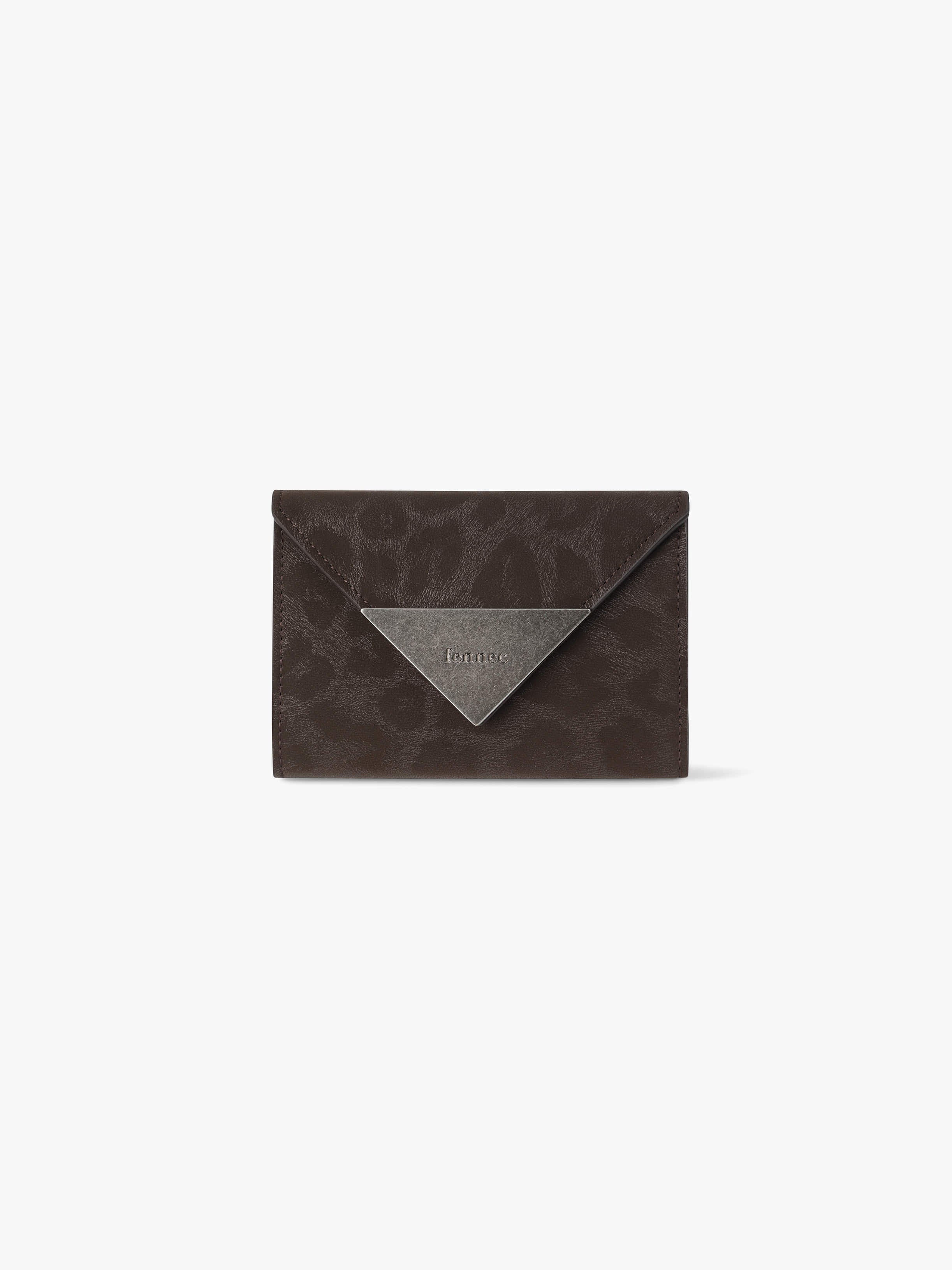TRIANGLE NAME POCKET (LEOPARD BROWN)