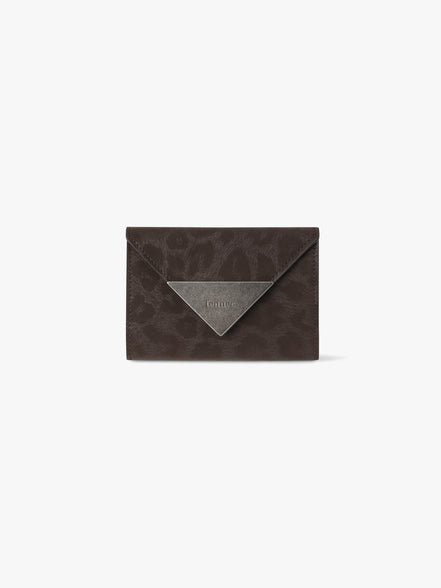 TRIANGLE NAME POCKET (LEOPARD BROWN)