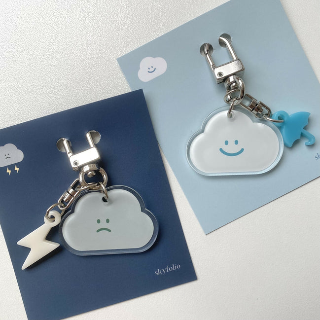 Skyfolio - cloud acrylic keyring|2 TYPES