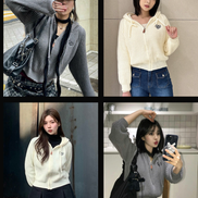 chicks - hofe knit hoodie jacket (3 colors)