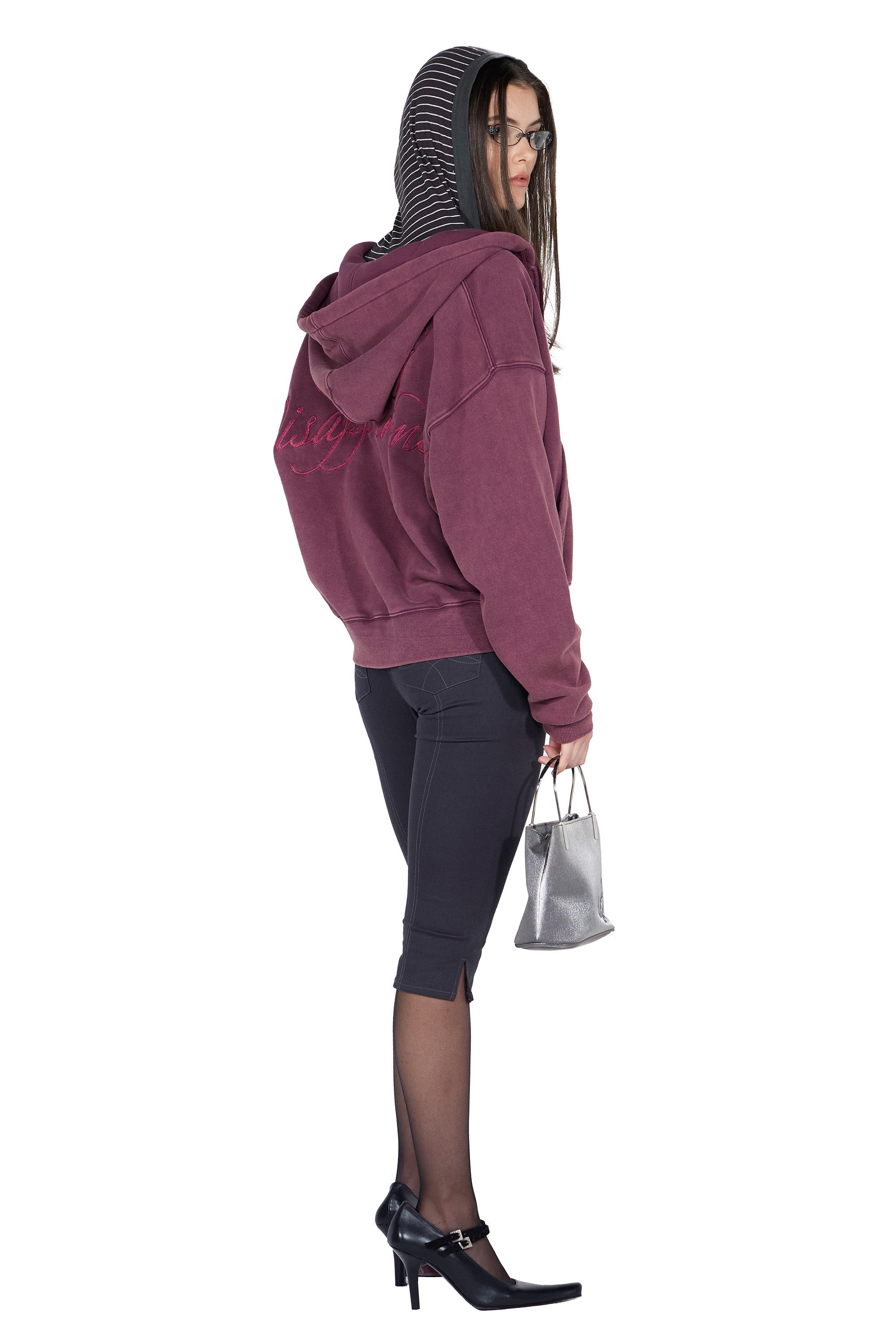 SCULPTOR - Bad Seed Washed Hoodie Zip-Up (Deep Purple)