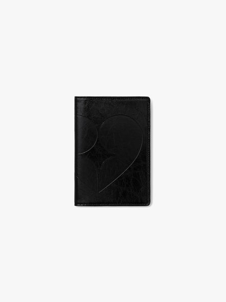 HEARTY PASSPORT CASE (BLACK)