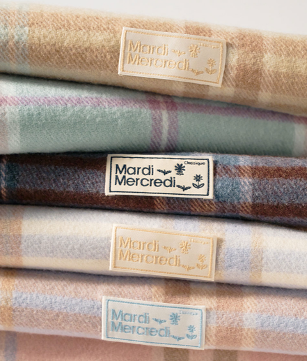 mardi mercredi - wool muffler check (6 colors)