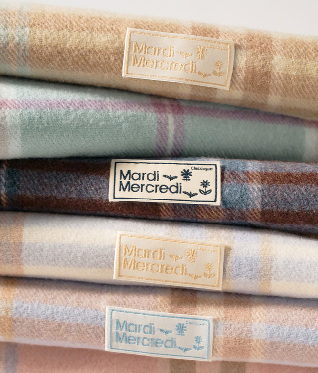 mardi mercredi - wool muffler check (6 colors)