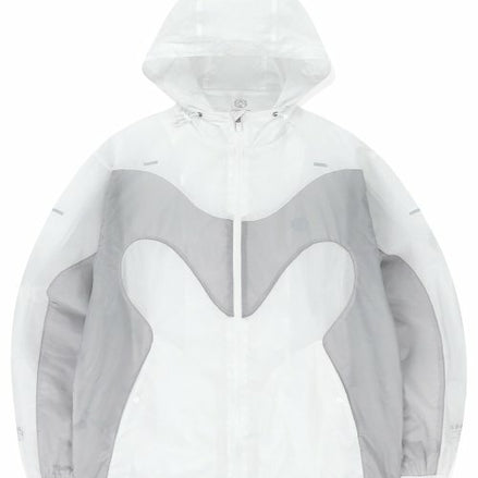 MAHAGRID - WAVE M LOGO HOODED WINDBREAKER (GREY)
