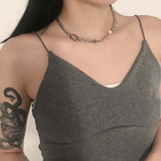 OFUSE - cross pearl choker