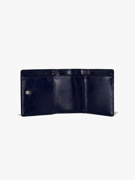 CRINKLE HALFMOON MINI WALLET (NAVY BLUE)