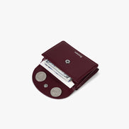 CRINKLE HALFMOON MINI WALLET (DEEP CHERRY)