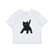 AEAE - FLASHED CATS EYE CROP T-SHIRTS [WHITE]
