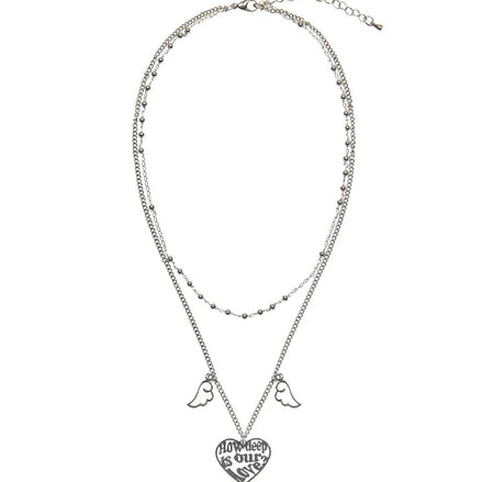 luvistrue - GT LOGO LAYERED NECKLACE(SILVER)