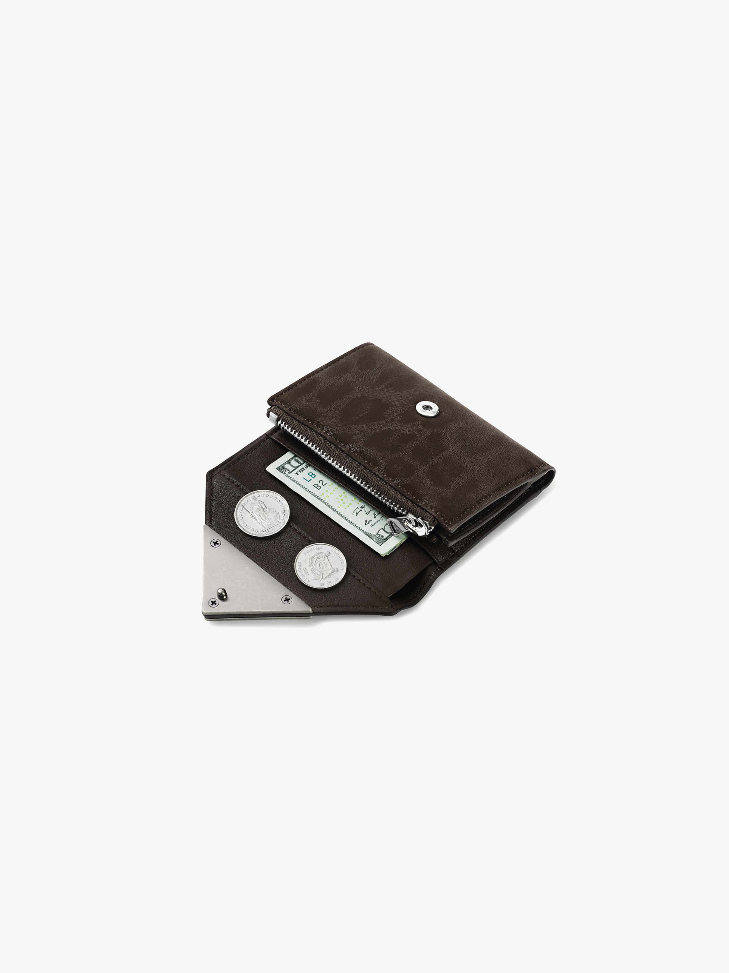 MATT TRIANGLE WALLET (LEOPARD BROWN)