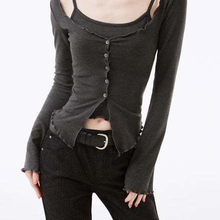KR RUFFLE TOP SET (3 COLORS)