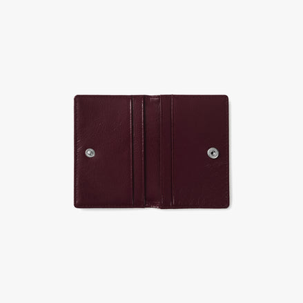 CRINKLE SOFT CARD CASE (DEEP CHERRY)
