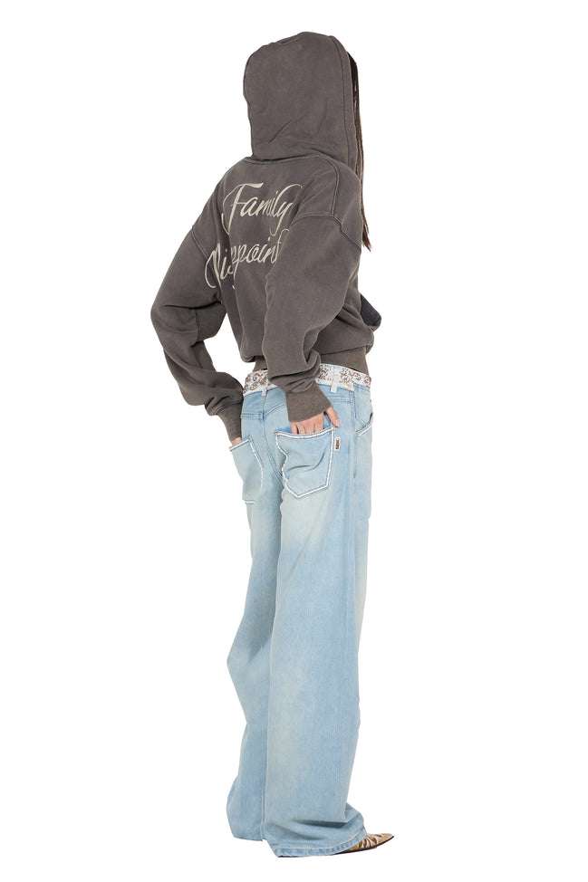 SCULPTOR - Bad Seed Washed Hoodie Zip-Up (Charcoal)