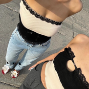 TH SEXY LACE TUBE TOP (BW)