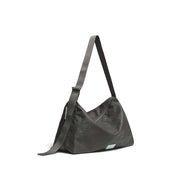 LEATHER HOBO BAG (GREY)