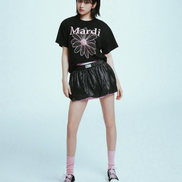 MARDI MERCREDI - TSHIRT FLOWERMARDI (BLACK PINK)