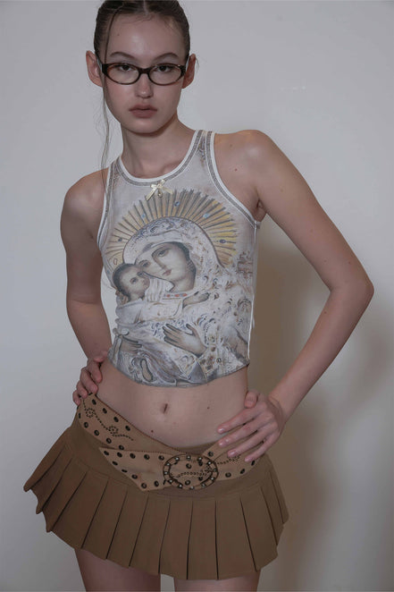 SCULPTOR - Maria Tear Drop Tank Top Dirty (Peach/Raw)