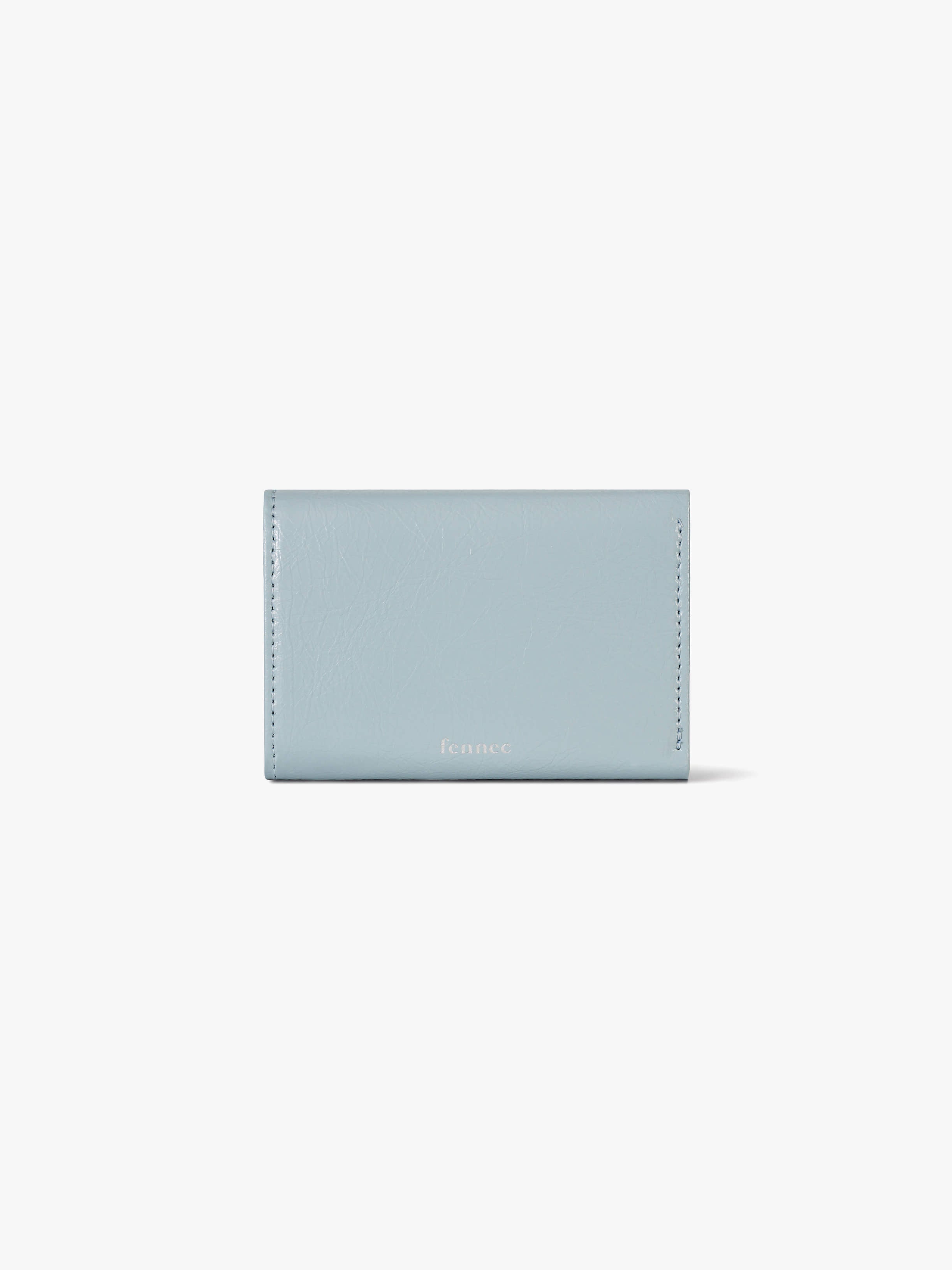 CRINKLE TRIANGLE TRIPLE WALLET (HAZE BLUE)