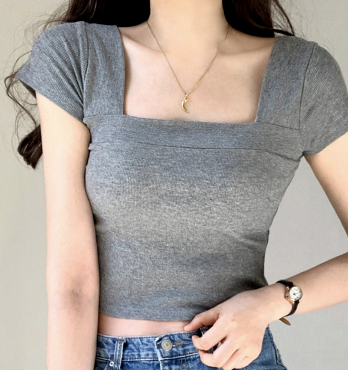KR SQUARE NECK TEE (3 COLORS)