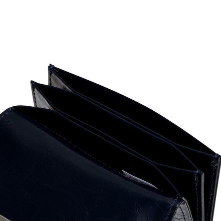 CRINKLE TRIANGLE ACCORDION POCKET (BLACK)
