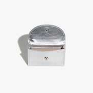 CRINKLE HALFMOON MINI WALLET (SILVER)