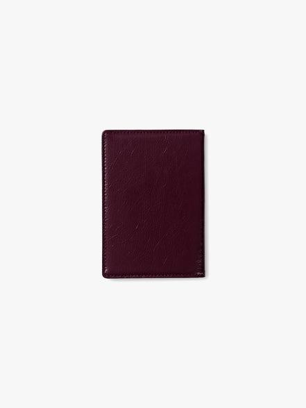 CRINKLE PASSPORT CASE (DEEP CHERRY)