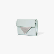 CRINKLE TRIANGLE DOCO WALLET (PALE MINT)