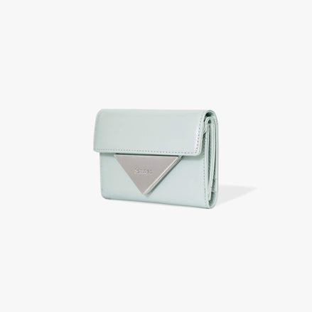 CRINKLE TRIANGLE DOCO WALLET (PALE MINT)