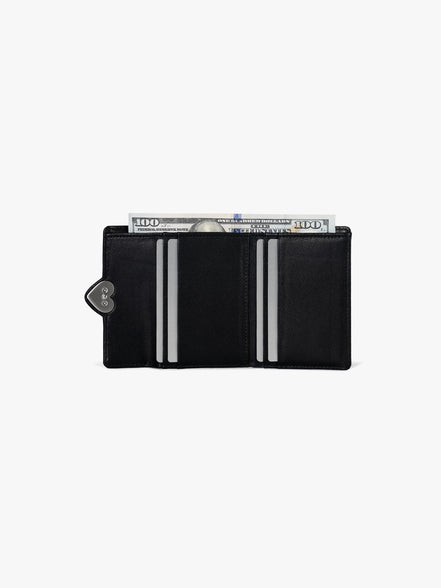 HEARTY FLAP WALLET (LEOPARD BLACK)
