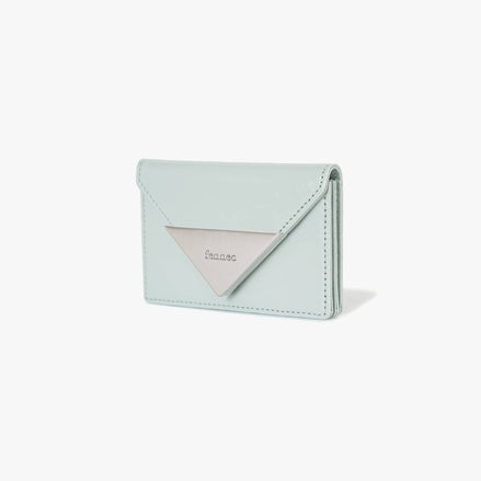 CRINKLE TRIANGLE ACCORDION POCKET (PALE MINT)