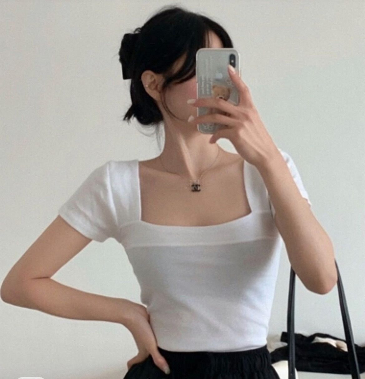 KR SQUARE NECK TEE (3 COLORS)
