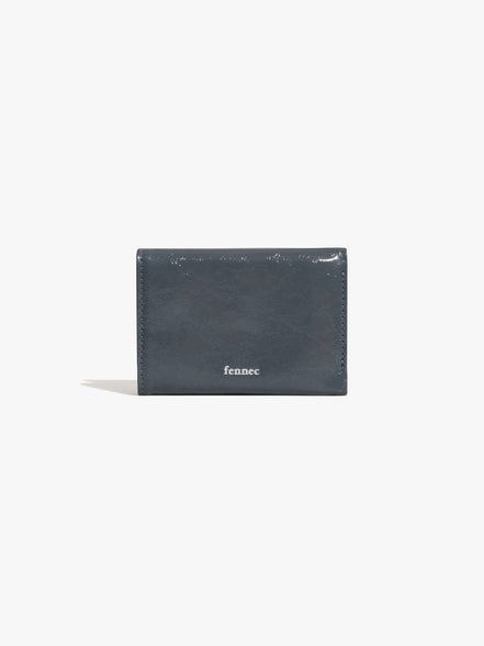 CRINKLE TRIANGLE TRIPLE WALLET (DARK GREY)